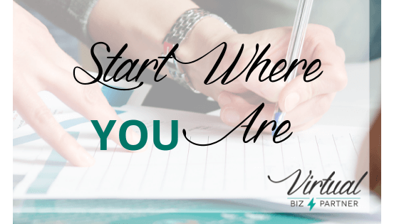 Start Where You Are